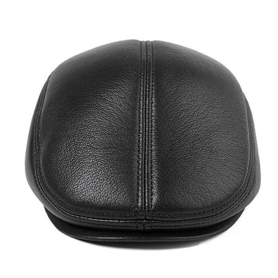 Casquette Beret Pour Homme en Cuir