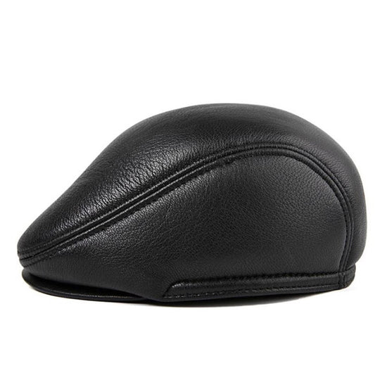 Casquette Beret Cuir Homme