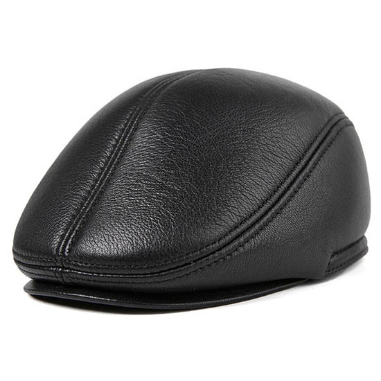 Casquette Beret Homme Cuir