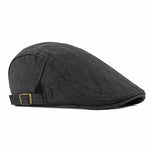 Casquette Plate Homme Noire