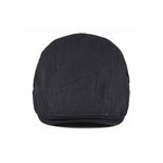 Casquette Plate Beret Noir Homme