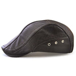 Beret Casquette Simili Cuir