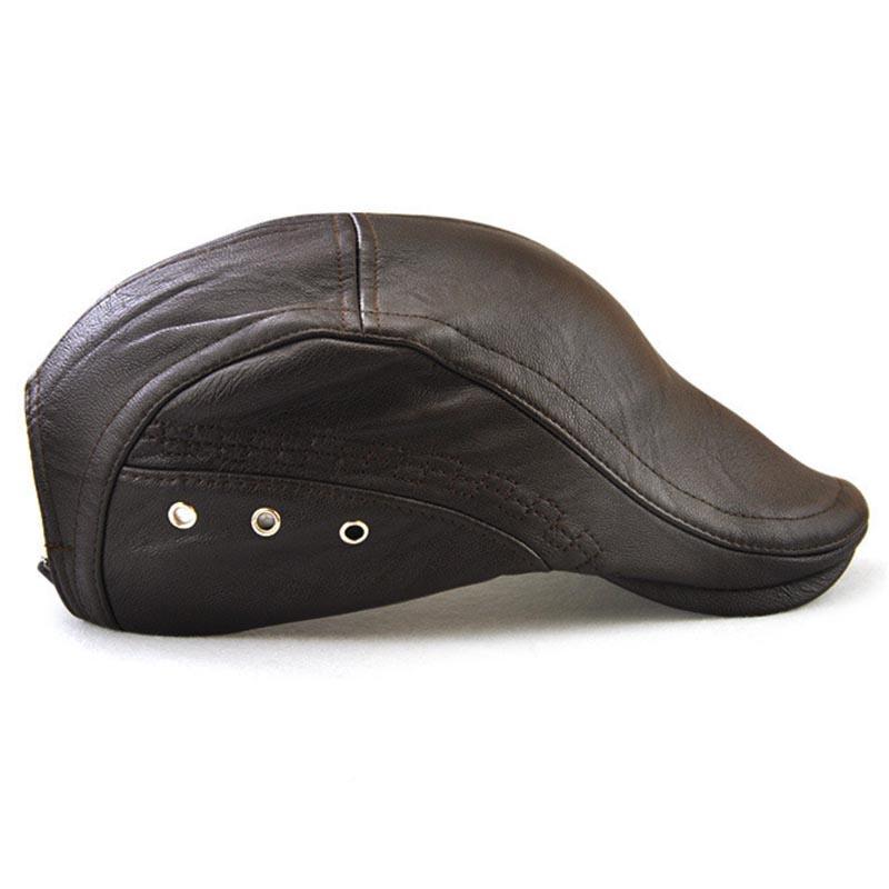 Beret Casquette en Simili Cuir