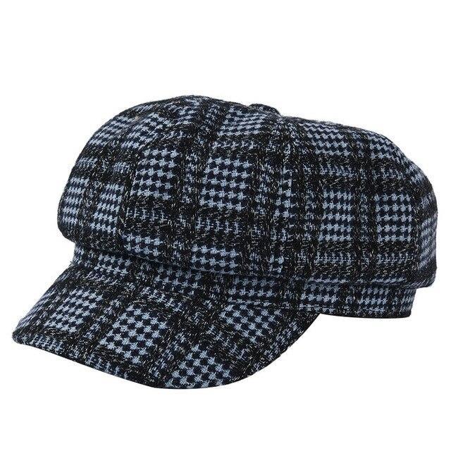 Casquette à Carreaux Femme