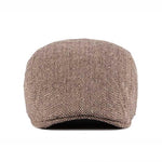Casquette Plate Marron Chevron