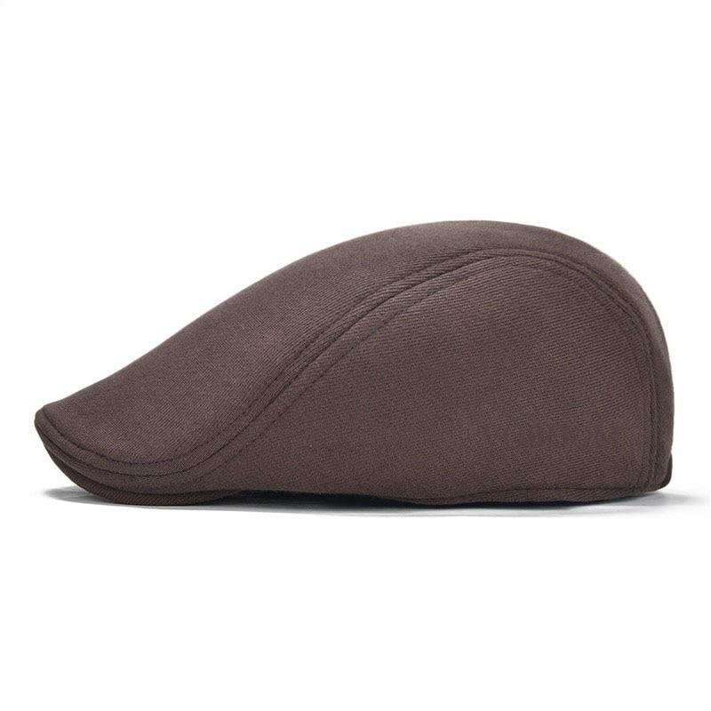 Casquette Plate Bec de Canard Marron