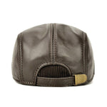 Casquette Plate Homme Cuir