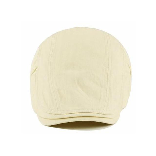 Casquette Plate Homme Beige