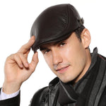 Béret Casquette Faux Cuir