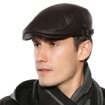 Casquette Plate en Simili Cuir
