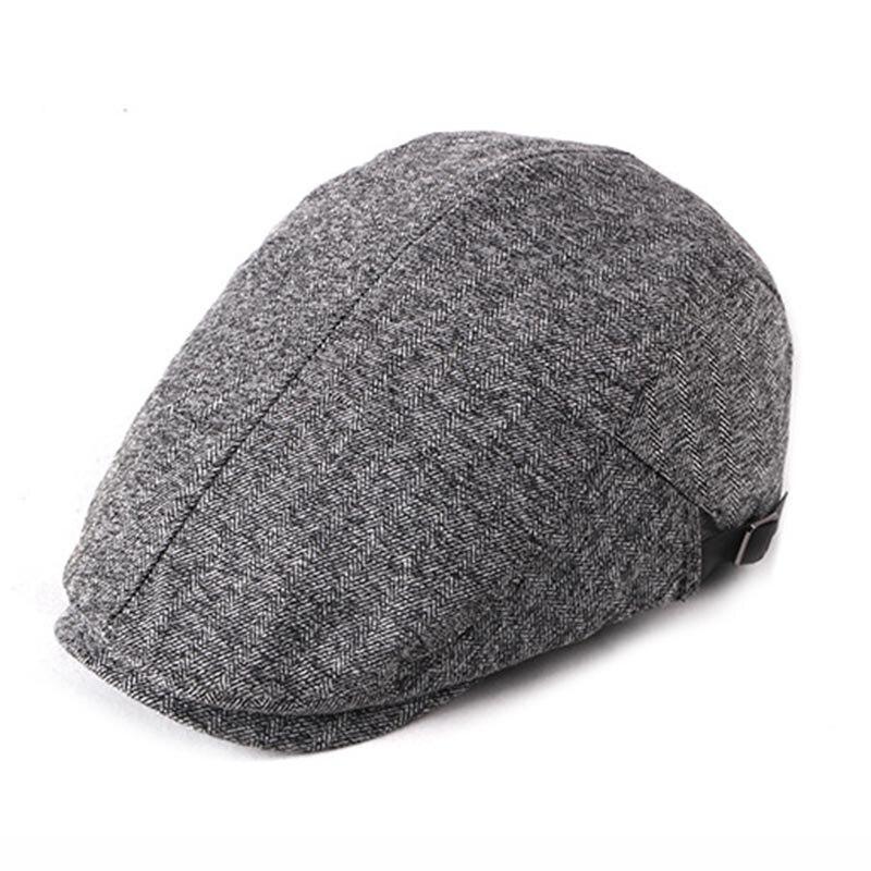 Casquette Plate Béret Tweed