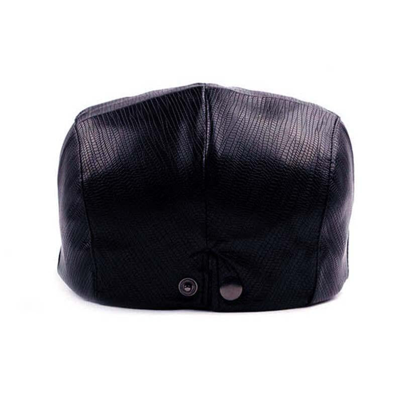 Casquette Simili Cuir Bleu