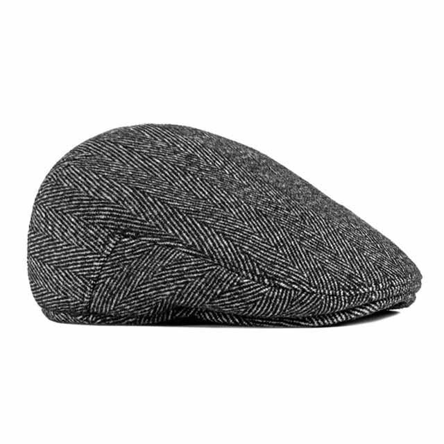 Casquette Plate Chevron Gris