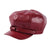 Casquette Cuir Bordeaux