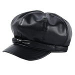 Casquette Cuir Noir