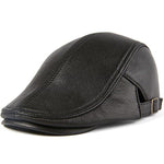 Casquette Cuir Noir Vintage