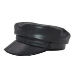 Casquette En Cuir Noir Femme