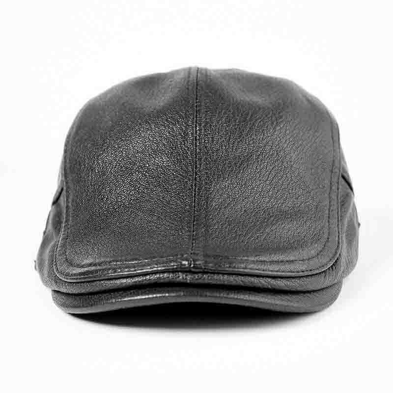 Casquette Cuir Noir