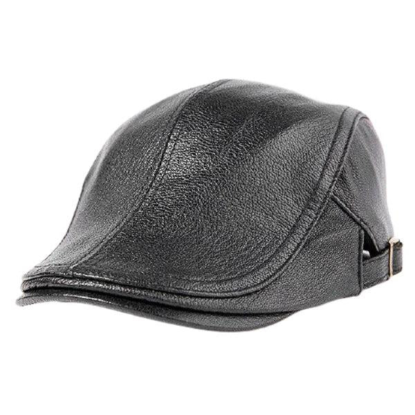 Casquette En Cuir Noir