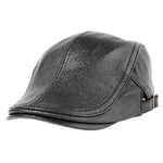 Casquette En Cuir Noir