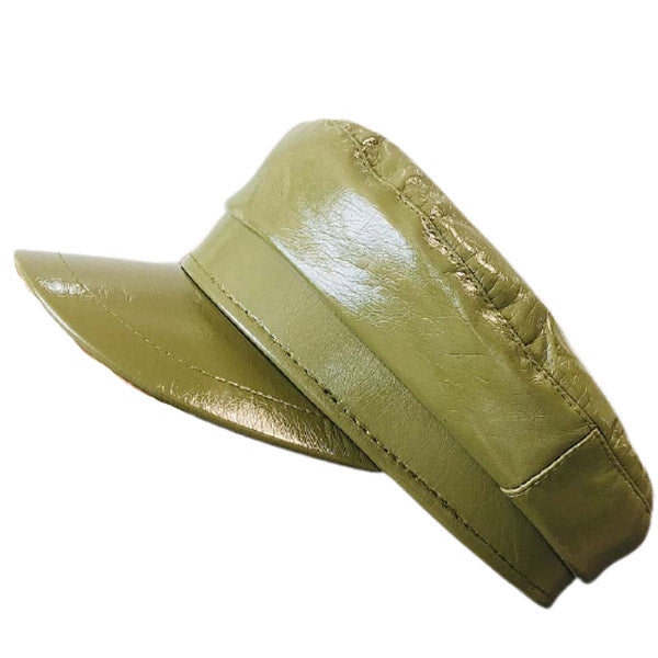 Casquette en Cuir Pour Femme