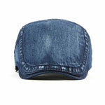 Casquette Plate en Jean Homme