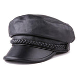 Casquette Femme Cuir Noir
