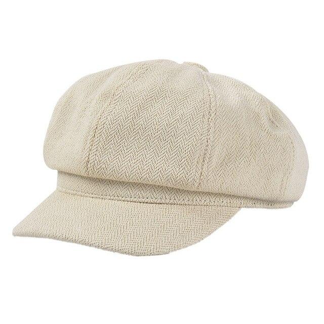 Casquette Gavroche Beige Polyester