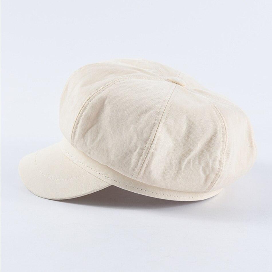 Casquette Gavroche Beige Coton