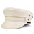 Casquette Gavroche Cuir Blanc