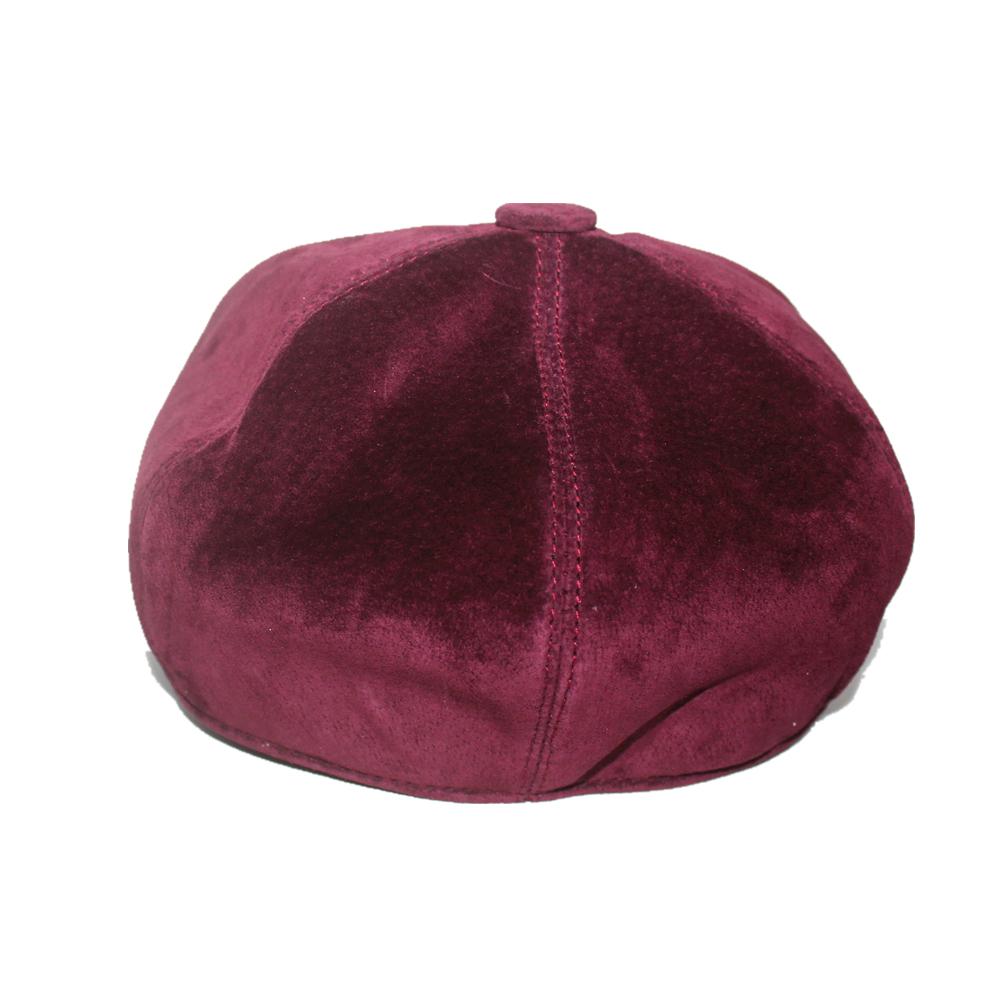 Casquette Gavroche Bordeaux Cuir