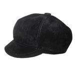 Casquette Gavroche Cuir Noir