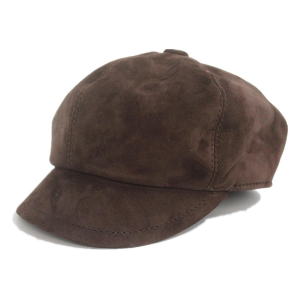 Casquette Gavroche Cuir Suédé