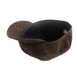 Casquette Gavroche en Cuir Suédé