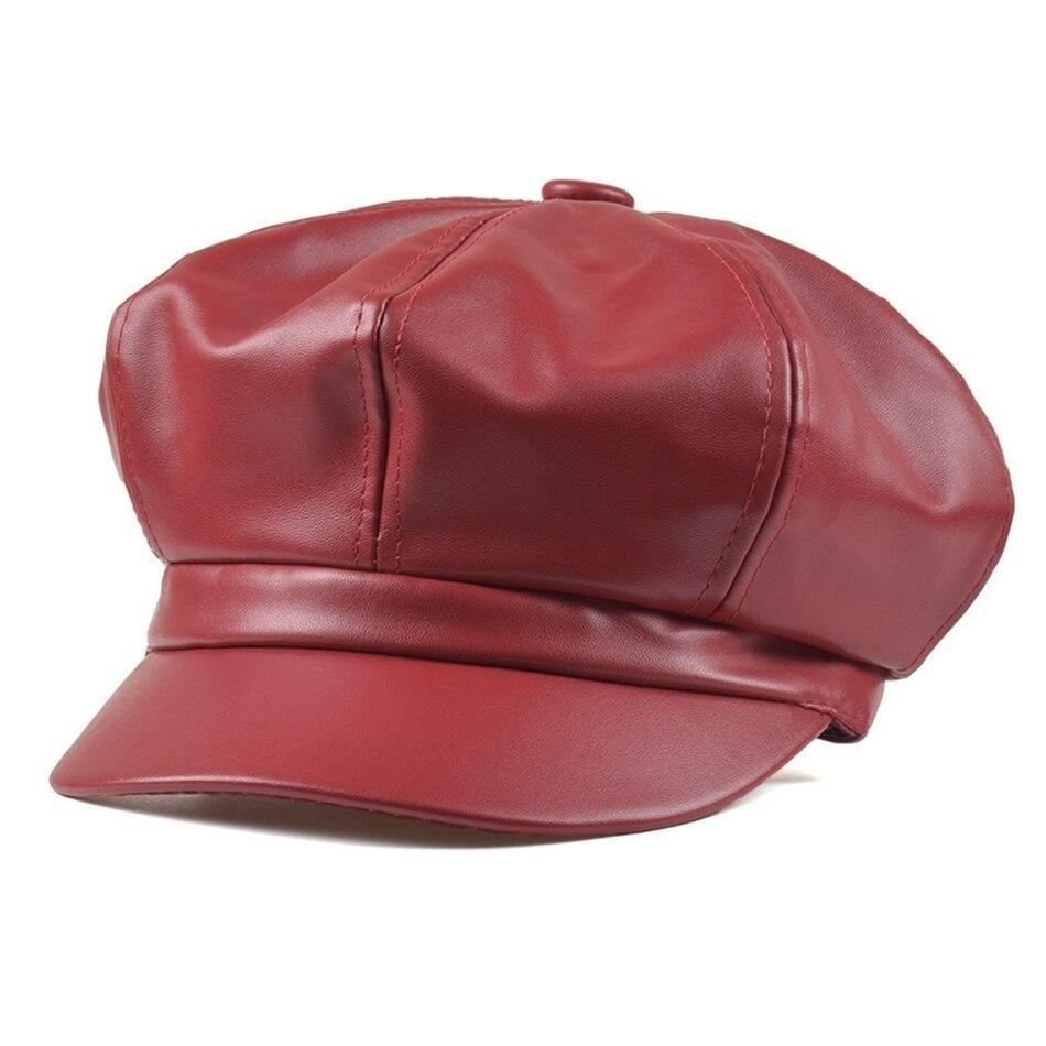 Casquette Femme Simili Cuir