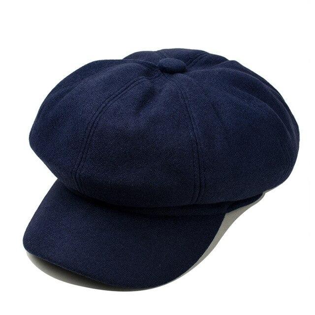 Casquette Gavroche Laine Bleu Marine