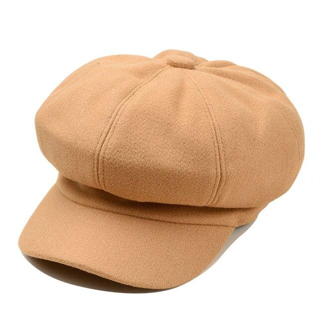 Casquette Gavroche Laine Camel