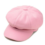 Casquette Gavroche Laine Rose