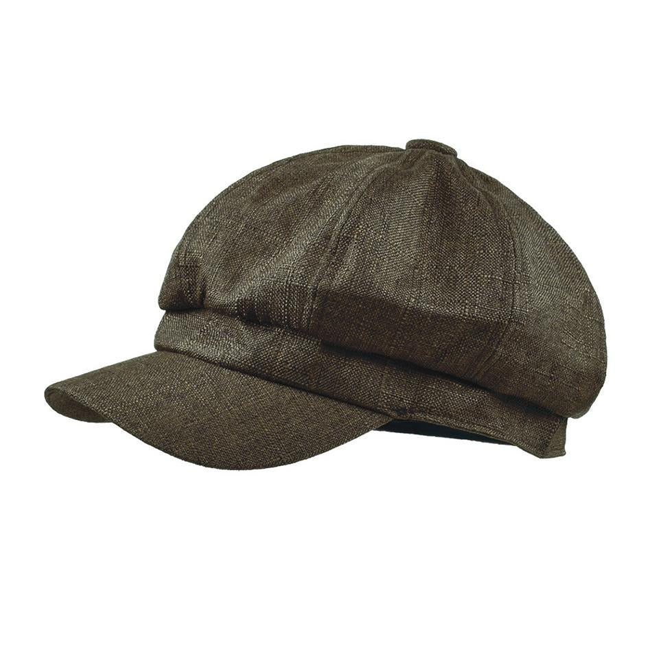 Casquette Gavroche Lin Marron