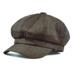 Casquette Gavroche Marron en Lin