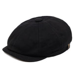 Casquette Gavroche Noire en Coton