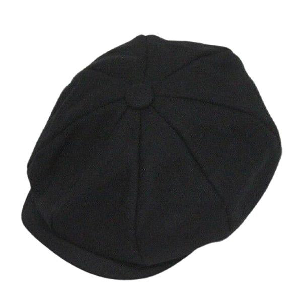 Casquette Gavroche Noire en Laine