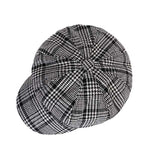 Casquette Noire Gavroche Pied de Poule