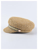 Casquette Gavroche Paille Kaki