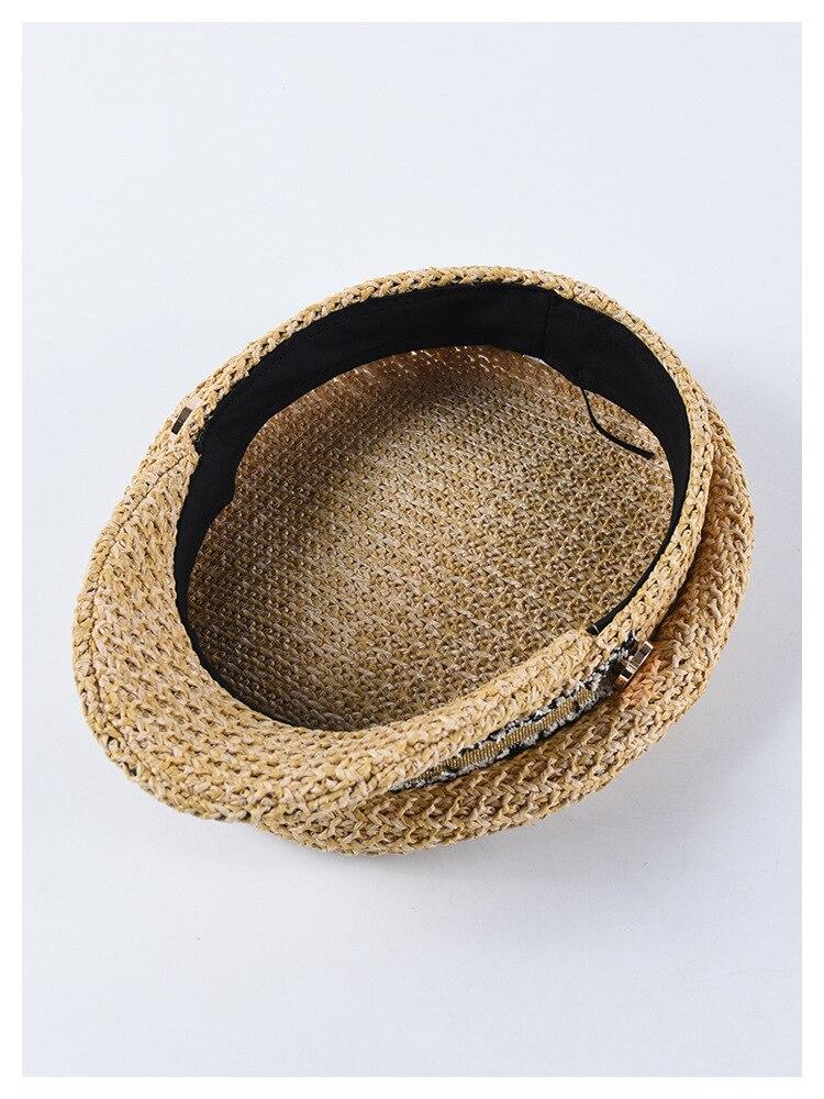 Casquette Gavroche Paille Beige