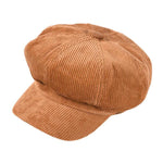Casquette Gavroche Velours Côtelé Femme