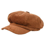 Casquette Gavroche Velours Côtelé Pour Femme
