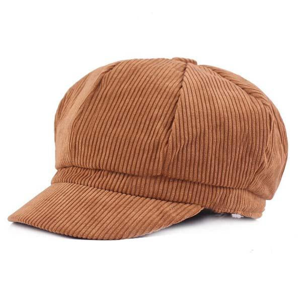 Casquette Gavroche Velours Femme
