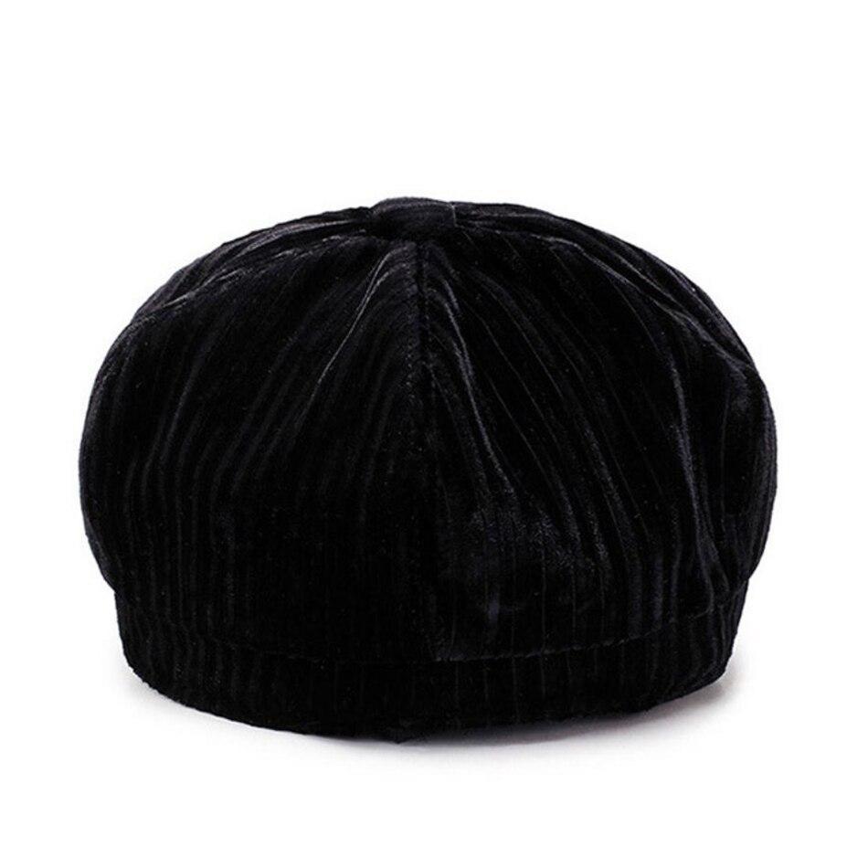 Casquette Gavroche Noir Velours