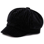Casquette Gavroche Velours Noir